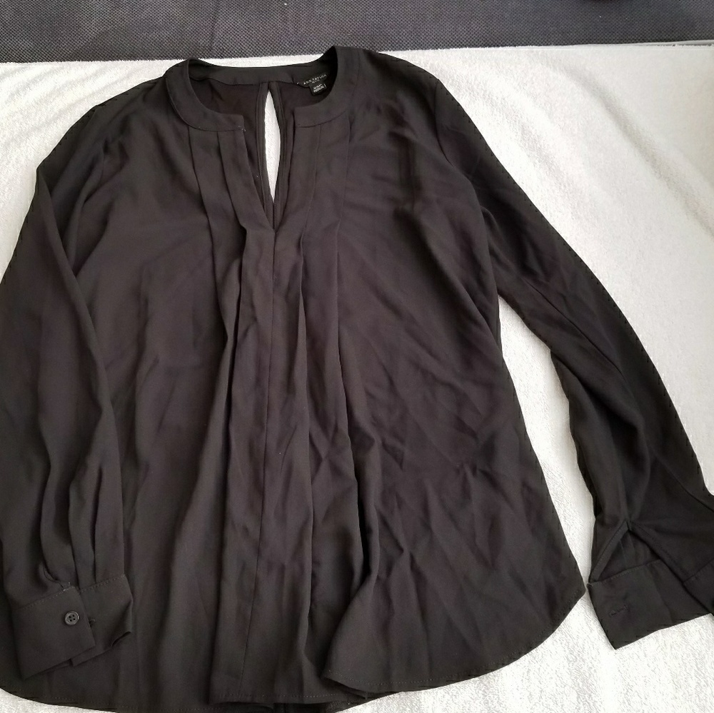 Long sleeve black blouse